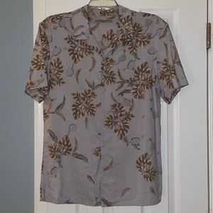 [AllSaints] AllSaints Viscose Camp Collar Shirt - Floral Pattern size S
